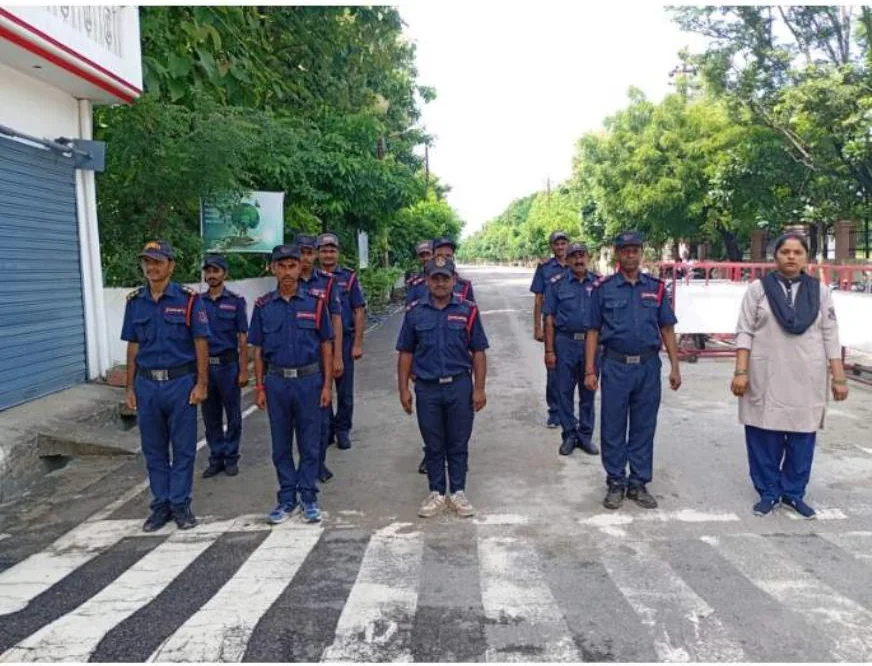 EDS security personnel on patrol